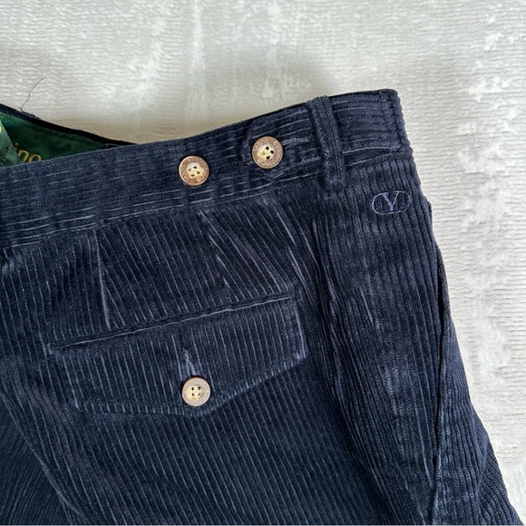 VTG Valentino Jeans Pants Men Size 42 / 34 Blue Corduroy Cotton Blend W32 L29 - Picture 12 of 13